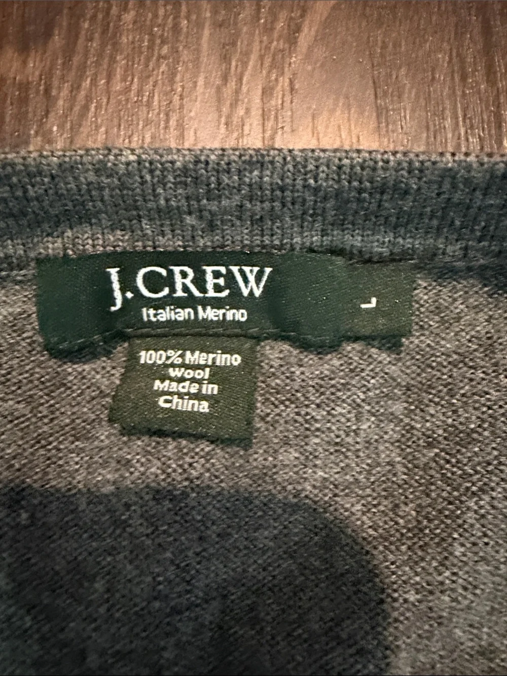 J. Crew Men's Charcoal V-Neck Sweater